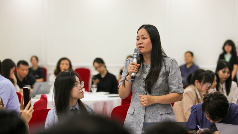 Bà Trần Thị Kim Loan, Chủ tịch Hội Liên hiệp Phụ nữ Việt Nam thành phố Huế. (Ảnh: Oxfam Việt Nam)