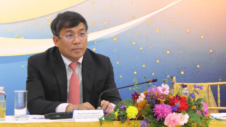 Chủ tịch Ủy ban quốc gia UNESCO Việt Nam, Thứ trưởng Thường trực Ngoại giao Nguyễn Minh Vũ phát biểu.