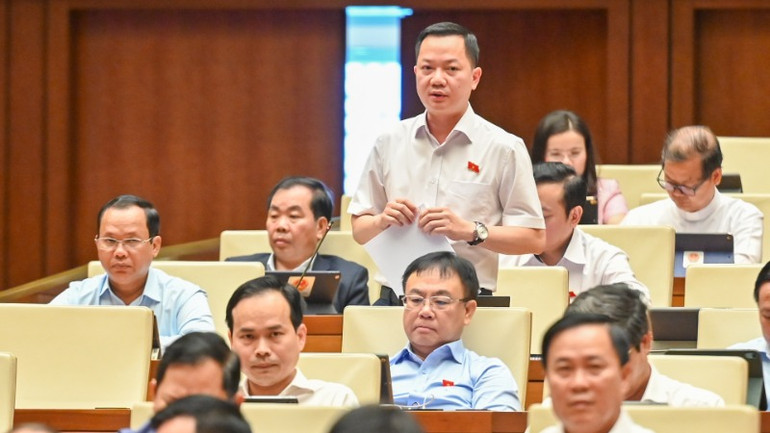 Đại biểu Trịnh Xuân An (Đồng Nai) phát biểu. (Ảnh: BÙI GIANG)