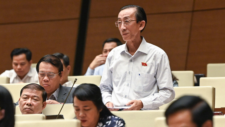 Đại biểu Trần Hoàng Ngân - Đoàn đại biểu Quốc hội Thành phố Hồ Chí Minh. (Ảnh: DUY LINH)