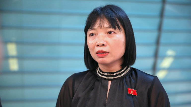 Đại biểu Nguyễn Thị Việt Nga (Hải Dương). (Ảnh: TRUNG HƯNG)