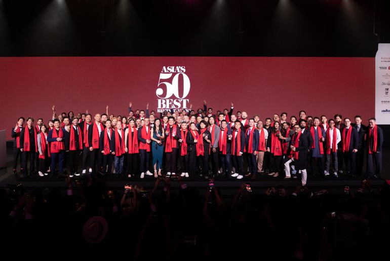 Lễ trao Giải “50 nhà hàng tốt nhất châu Á 2023” được tổ chức tại Singapore. (Ảnh: theworlds50best)