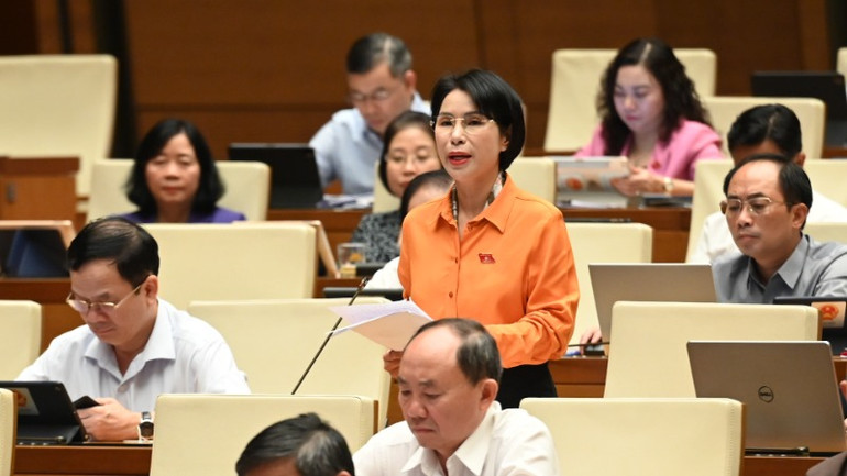 Đại biểu Trần Thị Nhị Hà (Hà Nội). (Ảnh: BÙI GIANG) Đại biểu Trần Thị Nhị Hà (Hà Nội). (Ảnh: BÙI GIANG)