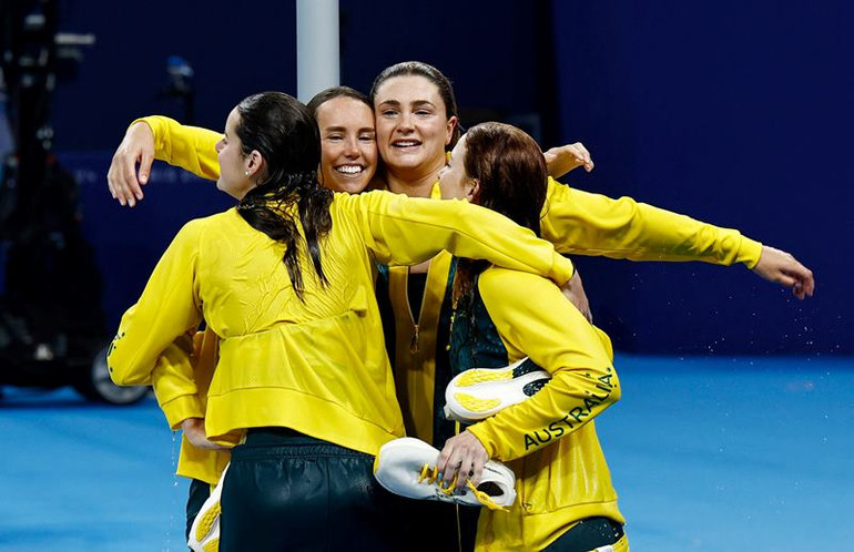 Đội tuyển bơi lội góp công lớn vào thành tích của thể thao Australia tại Olympic Paris 2024 với tổng cộng 18 huy chương các loại, trong đó có tới 7 Huy chương vàng. (Ảnh: Reuters)