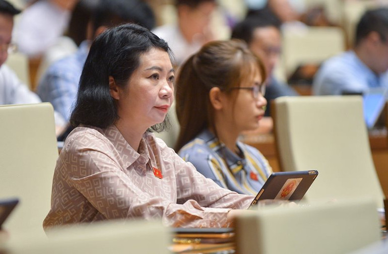 Các đại biểu tham dự phiên thảo luận sáng 1/6. (Ảnh: THỦY NGUYÊN)