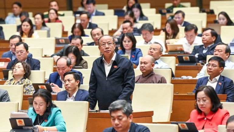 Đại biểu Nguyễn Văn Thân - Đoàn đại biểu Quốc hội tỉnh Thái Bình. (Ảnh: DUY LINH)