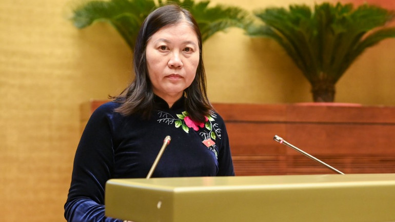 Chủ nhiệm Ủy ban Tư pháp của Quốc hội Lê Thị Nga. (Ảnh: DUY LINH)