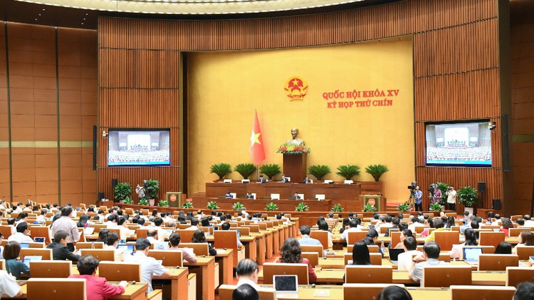 Quang cảnh phiên họp của Quốc hội. (Ảnh: DUY LINH)