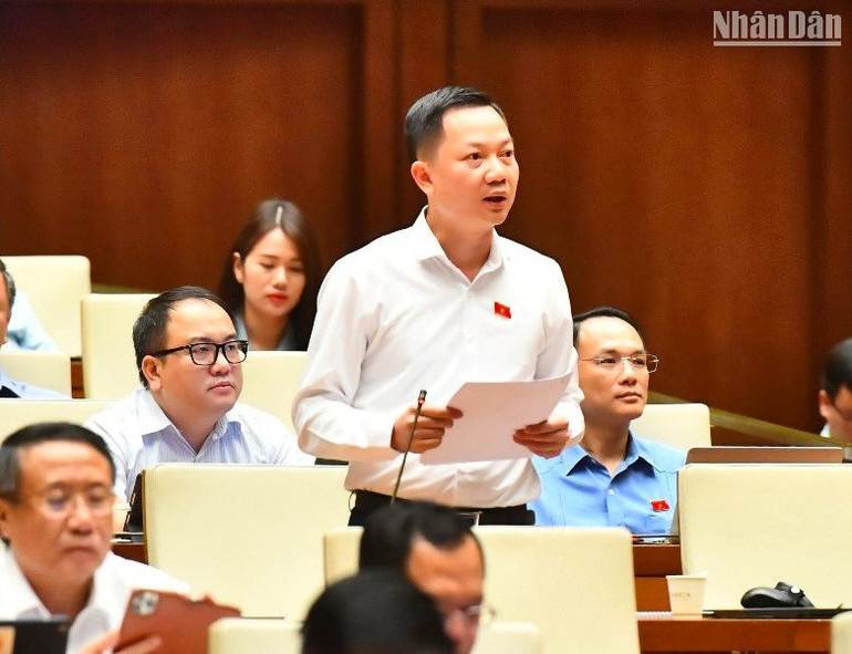 Đại biểu Trịnh Xuân An (Đồng Nai) phát biểu. (Ảnh: ĐĂNG KHOA)