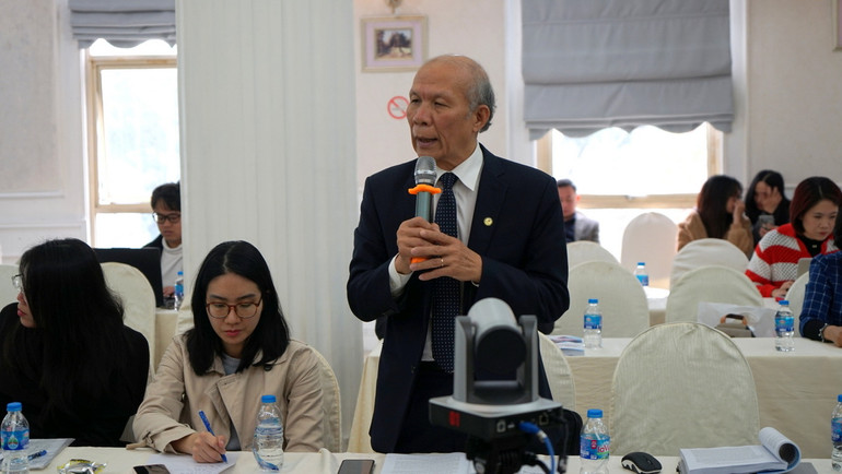 PGS, TS Đinh Trọng Thịnh phát biểu. (Ảnh: TRUNG HƯNG)