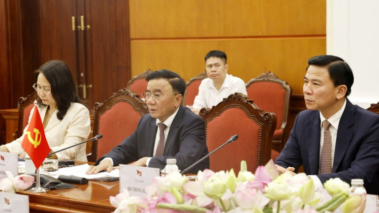 Thường trực Ban Bí thư Trần Cẩm Tú phát biểu. (Ảnh: Cổng thông tin điện tử Chính phủ) Thường trực Ban Bí thư Trần Cẩm Tú phát biểu. (Ảnh: Cổng thông tin điện tử Chính phủ)