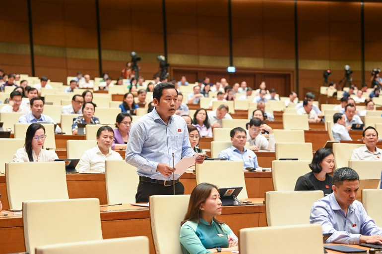 Đại biểu Dương Tấn Quân (Bà Rịa-Vũng Tàu) phát biểu. (Ảnh: DUY LINH)