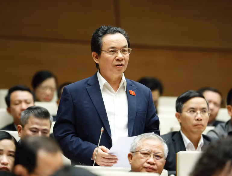 Đại biểu Hoàng Văn Cường - Đoàn đại biểu Quốc hội thành phố Hà Nội. (Ảnh: DUY LINH)