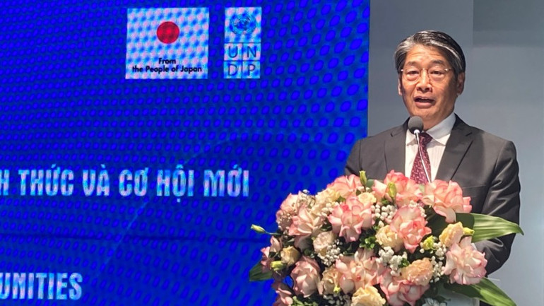 Đại sứ Nhật Bản tại Việt Nam Ito Naoki phát biểu. (Ảnh: Đại sứ quán Nhật Bản tại Việt Nam)