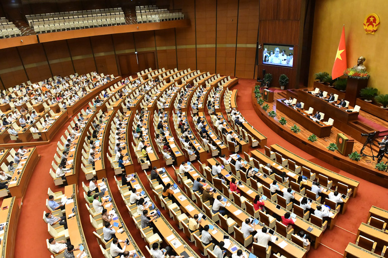 Đại biểu Phạm Trọng Nghĩa (Lạng Sơn) phát biểu tại phiên thảo luận. (Ảnh: ĐĂNG KHOA)