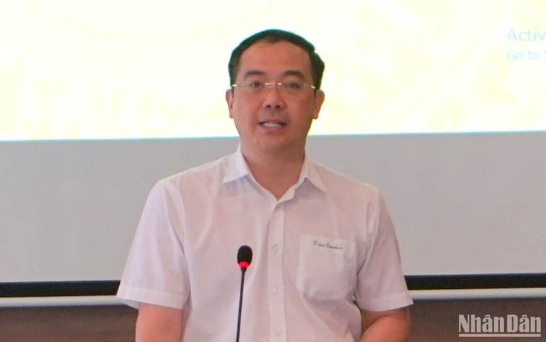 Ông Đinh Tiến Dũng, Phó Cục trưởng Cục Thông tin đối ngoại (Bộ Thông tin và Truyền thông). (Ảnh: TRUNG HƯNG)