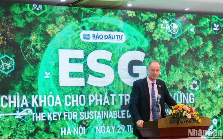 Ông Patrick Haverman, Phó Trưởng Đại diện thường trú UNDP tại Việt Nam phát biểu. (Ảnh: TRUNG HƯNG) Ông Patrick Haverman, Phó Trưởng Đại diện thường trú UNDP tại Việt Nam phát biểu. (Ảnh: TRUNG HƯNG)