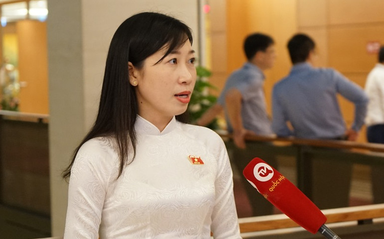 Đại biểu Hoàng Thị Thanh Thúy (Tây Ninh). (Ảnh: TRUNG HƯNG)