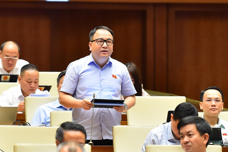 Đại biểu Phạm Trọng Nghĩa - Đoàn đại biểu Quốc hội tỉnh Lạng Sơn. (Ảnh: THỦY NGUYÊN)