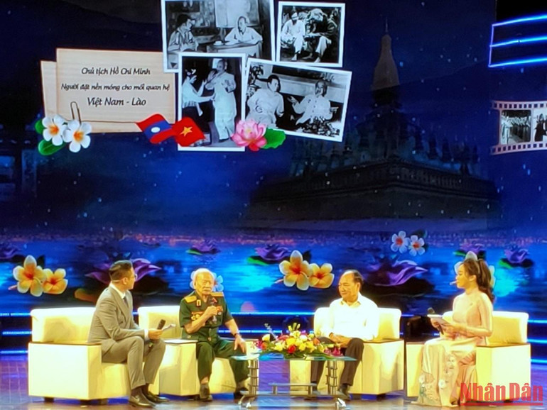 Thiếu tướng Huỳnh Đắc Hương và Tiến sĩ Singthong Singhapannha chia sẻ tại chương trình. (Ảnh: TRUNG HƯNG)