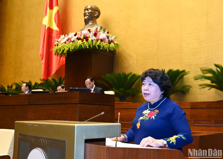 Chủ nhiệm Ủy ban Xã hội của Quốc hội Nguyễn Thúy Anh. (Ảnh: DUY LINH)