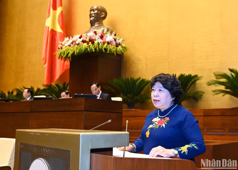 Chủ nhiệm Ủy ban Xã hội của Quốc hội Nguyễn Thúy Anh. (Ảnh: DUY LINH)