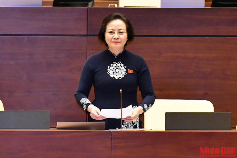 Bộ trưởng Nội vụ Phạm Thị Thanh Trà. (Ảnh: THỦY NGUYÊN)