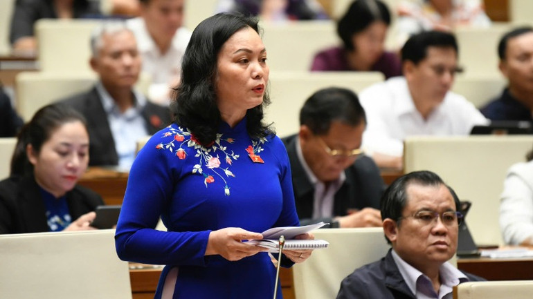 Đại biểu Huỳnh Thị Phúc - Đoàn đại biểu Quốc hội tỉnh Bà Rịa-Vũng Tàu. (Ảnh: DUY LINH) Đại biểu Huỳnh Thị Phúc - Đoàn đại biểu Quốc hội tỉnh Bà Rịa-Vũng Tàu. (Ảnh: DUY LINH)