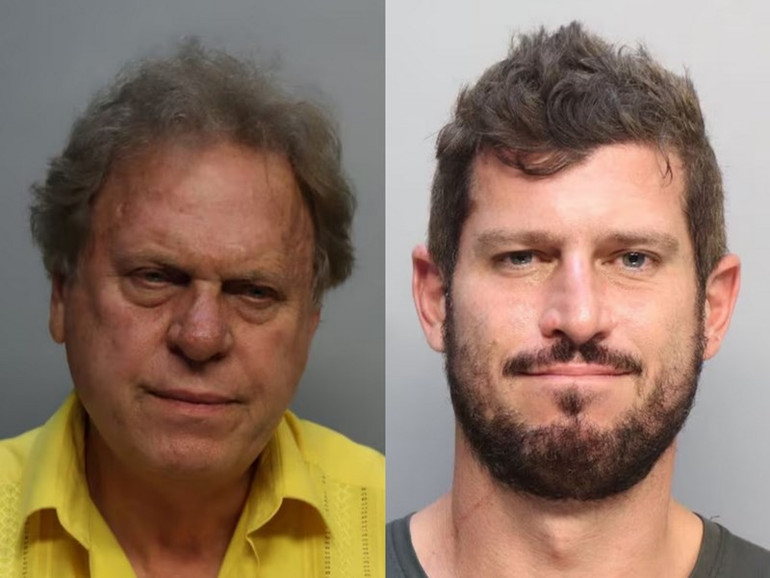 Chủ tịch Liên đoàn Bóng đá Colombia, ông Ramon Jeserun, và người con trai Ramon Jamil nằm trong số hàng chục cổ động viên bị bắt giữ liên quan ẩu đả sau trận chung kết Copa America. (Ảnh: Cảnh sát hạt Miami-Dade/Reuters) Chủ tịch Liên đoàn Bóng đá Colombia, ông Ramon Jeserun, và người con trai Ramon Jamil nằm trong số hàng chục cổ động viên bị bắt giữ liên quan ẩu đả sau trận chung kết Copa America. (Ảnh: Cảnh sát hạt Miami-Dade/Reuters)