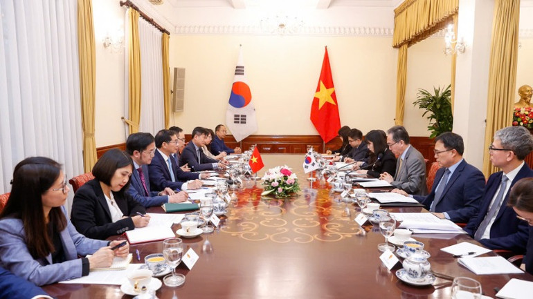 Quang cảnh hội đàm. (Ảnh: Bộ Ngoại giao) Quang cảnh hội đàm. (Ảnh: Bộ Ngoại giao)