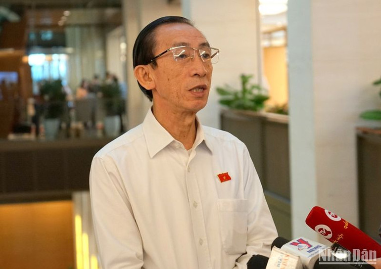 Đại biểu Trần Hoàng Ngân - Đoàn đại biểu Quốc hội Thành phố Hồ Chí Minh. (Ảnh: TRUNG HƯNG)