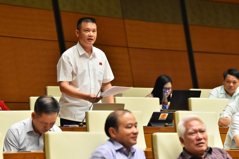 Đại biểu Hoàng Ngọc Định - Đoàn đại biểu Quốc hội tỉnh Hà Giang. (Ảnh: THỦY NGUYÊN)