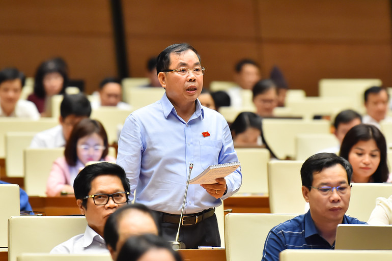 Đại biểu Nguyễn Quang Huân (Bình Dương) phát biểu. (Ảnh: THỦY NGUYÊN) Đại biểu Nguyễn Quang Huân (Bình Dương) phát biểu. (Ảnh: THỦY NGUYÊN)