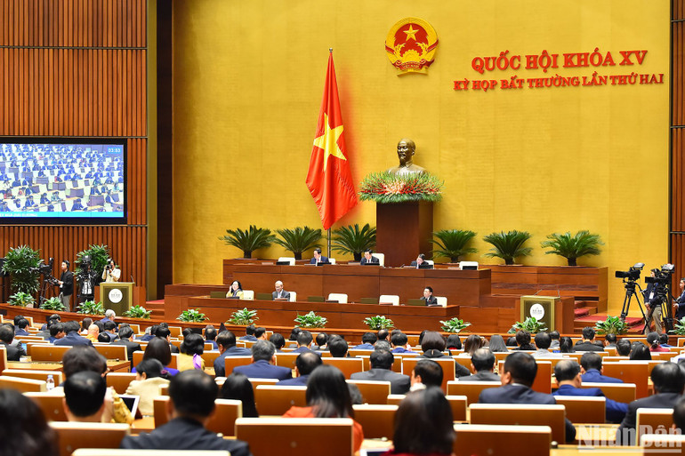 Toàn cảnh phiên họp của Quốc hội sáng 9/1. (Ảnh: THỦY NGUYÊN) Toàn cảnh phiên họp của Quốc hội sáng 9/1. (Ảnh: THỦY NGUYÊN)