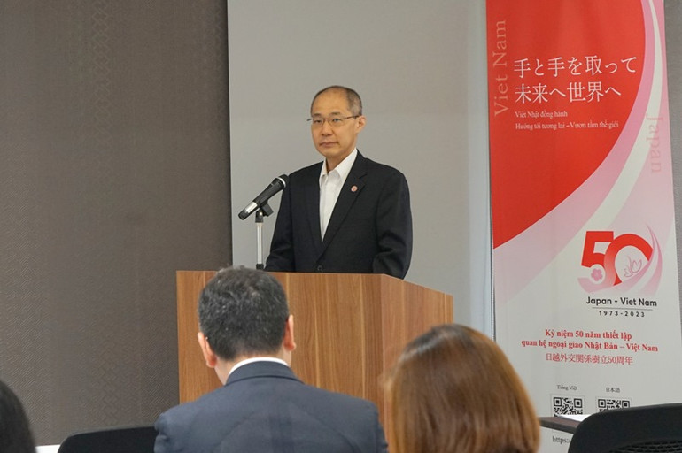 Ông Ando Kentaro, đại diện Tổng cục Quản lý xuất nhập cảnh và lưu trú Nhật Bản. (Ảnh: TRUNG HƯNG)