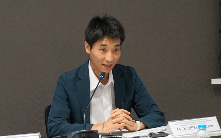 Ông Kaneko Ryutaro, đại diện Bộ Y tế, Lao động và Phúc lợi Nhật Bản. (Ảnh: TRUNG HƯNG)