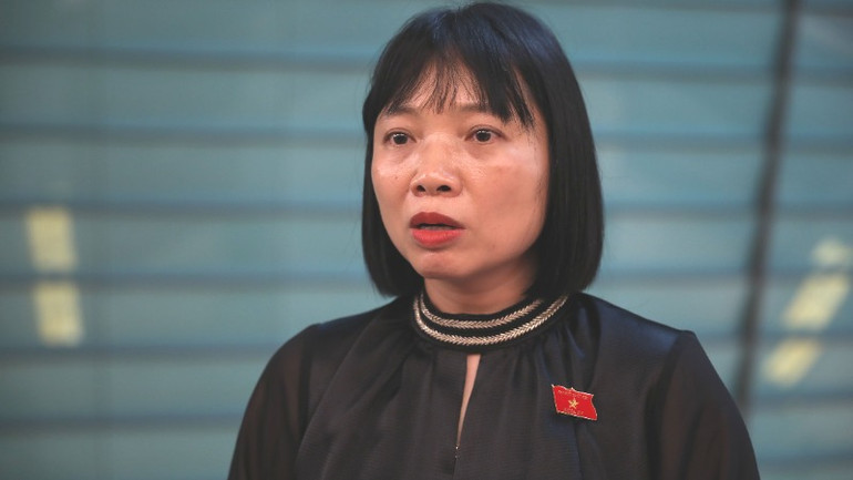 Đại biểu Nguyễn Thị Việt Nga (Hải Dương). (Ảnh: TRUNG HƯNG)