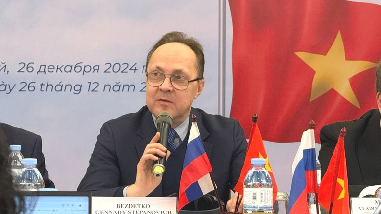 Đại sứ Liên bang Nga tại Việt Nam Gennady S. Bezdetko. (Ảnh: TRUNG HƯNG) Đại sứ Liên bang Nga tại Việt Nam Gennady S. Bezdetko. (Ảnh: TRUNG HƯNG)
