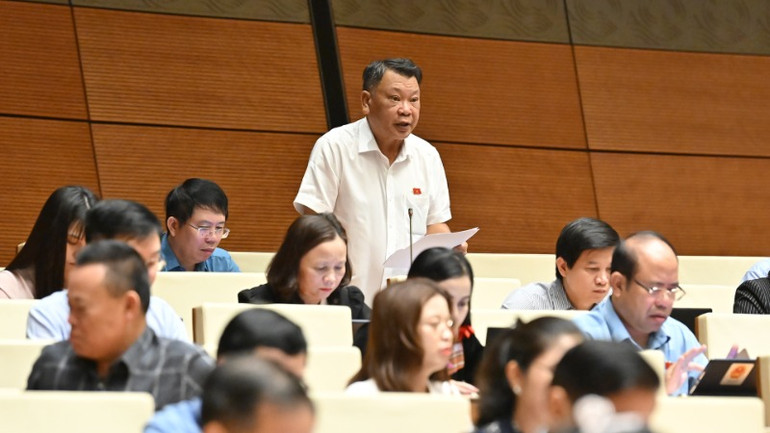 Đại biểu Nguyễn Tạo (Lâm Đồng) phát biểu. (Ảnh: THỦY NGUYÊN)