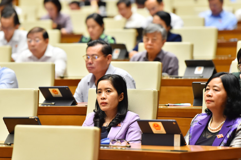 Các đại biểu Quốc hội làm việc tại hội trường. (Ảnh: THỦY NGUYÊN) Các đại biểu Quốc hội làm việc tại hội trường. (Ảnh: THỦY NGUYÊN)