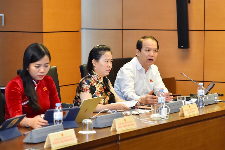 Chủ nhiệm Ủy ban Pháp luật của Quốc hội Hoàng Thanh Tùng phát biểu. (Ảnh: THỦY NGUYÊN)