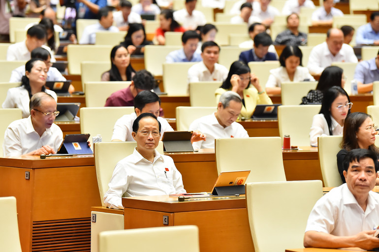 Các đại biểu Quốc hội làm việc tại hội trường, sáng 30/5. (Ảnh: THỦY NGUYÊN) Các đại biểu Quốc hội làm việc tại hội trường, sáng 30/5. (Ảnh: THỦY NGUYÊN)