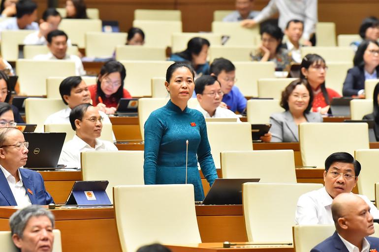 Đại biểu Nguyễn Thị Thu Dung - Đoàn đại biểu Quốc hội tỉnh Thái Bình. (Ảnh: THỦY NGUYÊN) Đại biểu Nguyễn Thị Thu Dung - Đoàn đại biểu Quốc hội tỉnh Thái Bình. (Ảnh: THỦY NGUYÊN)
