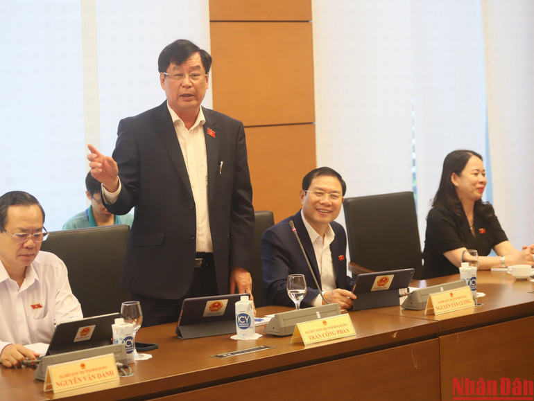 Đại biểu Trần Công Phàn (Bình Dương) phát biểu thảo luận tại Tổ 12.