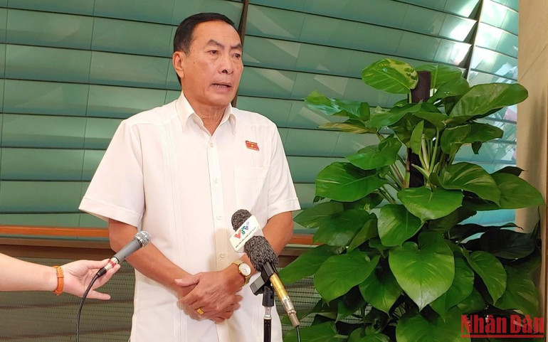 Đại biểu Phạm Văn Hòa - Đoàn đại biểu Quốc hội tỉnh Đồng Tháp. (Ảnh: TRUNG HƯNG)