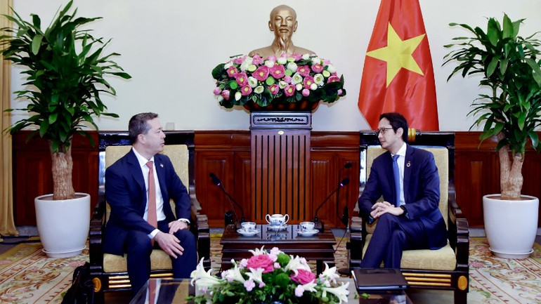 Quang cảnh buổi tiếp. (Ảnh: Bộ Ngoại giao)