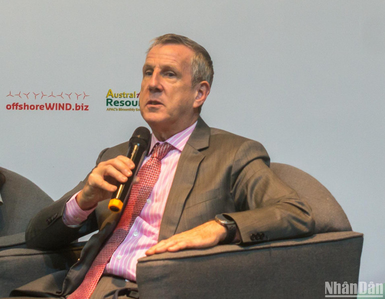 Ông Mark Hutchinson - Giám đốc khu vực châu Á của Hội đồng Năng lượng gió toàn cầu (GWEC). (Ảnh: TRUNG HƯNG)
