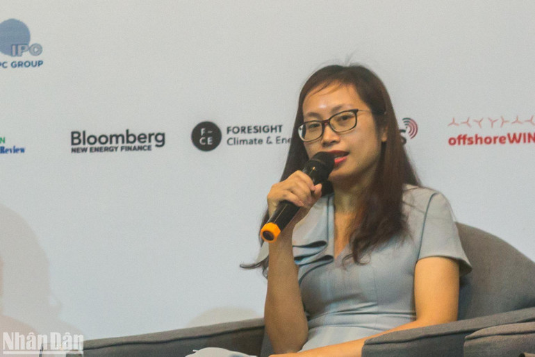 Bà Lê Thị Phương Nhi, đại diện Công ty Siemens Gamesa Việt Nam. (Ảnh: TRUNG HƯNG)