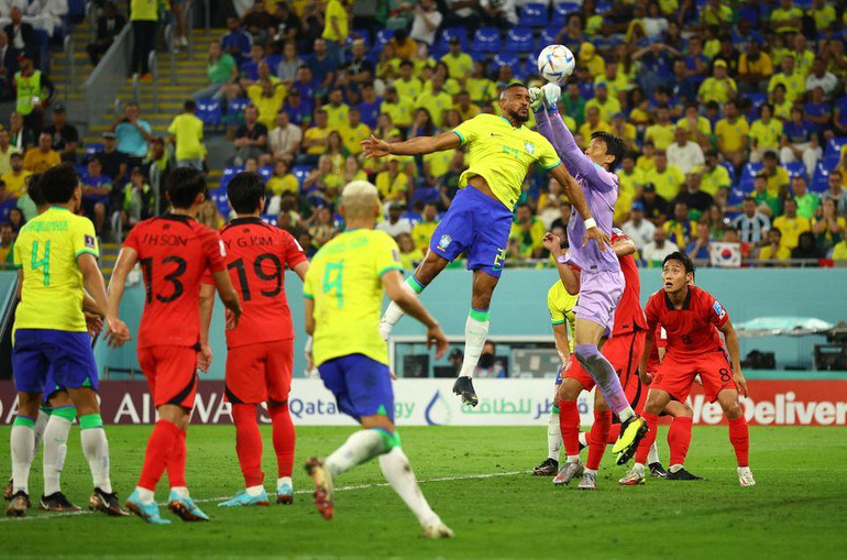 Hàn Quốc đã không thể gây bất ngờ trước một Brazil quá vượt trội. (Ảnh: Reuters)