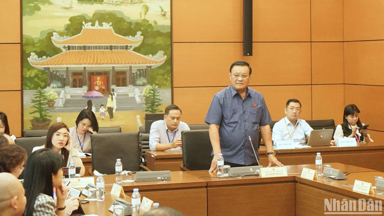 Đại biểu Lê Kim Toàn (Bình Định) phát biểu. (Ảnh: TRUNG HƯNG)